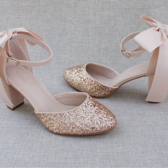 Rose gold glitter heels - Picture 2 of 5